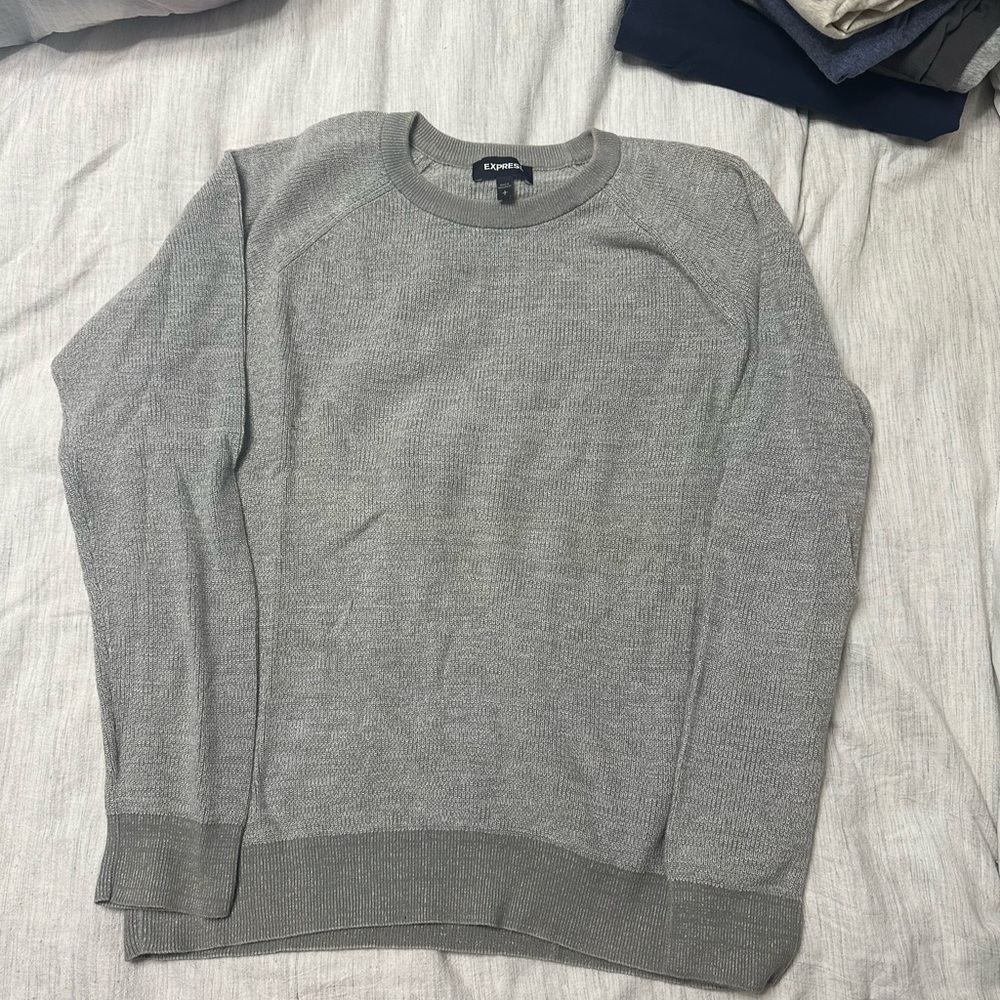 Express Grey Cotton Sweater